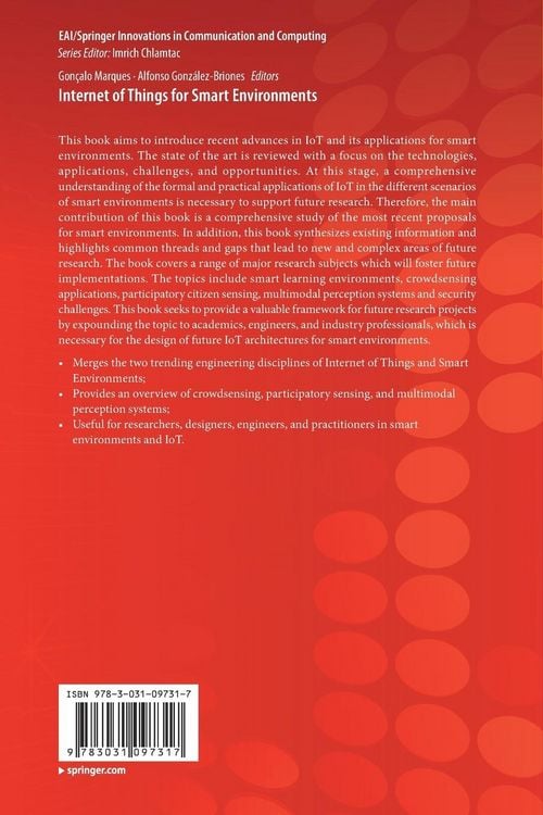 Produktbild: Internet of Things for Smart Environments