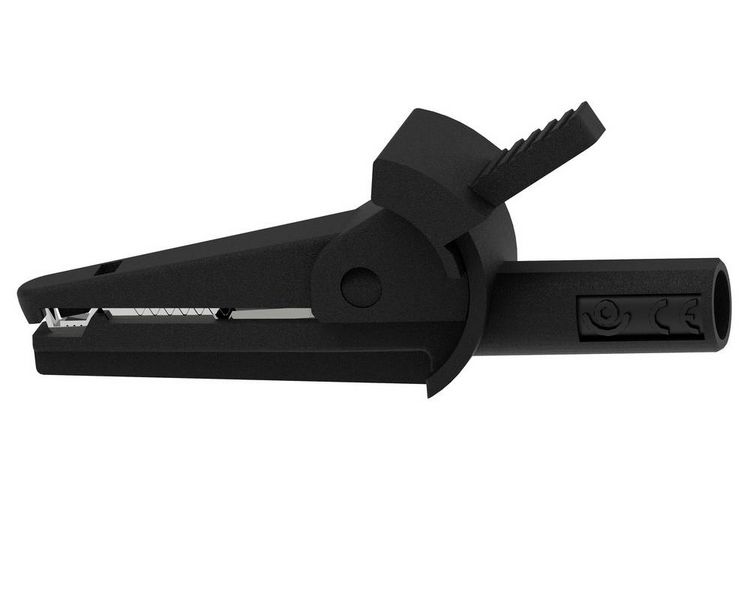 Produktbild: Electro PJP 5002/LM-IEC-CD1-N Krokodilklemme Schwarz Klemmbereich max.: 9 mm L&auml;nge: 51 mm 1 St.