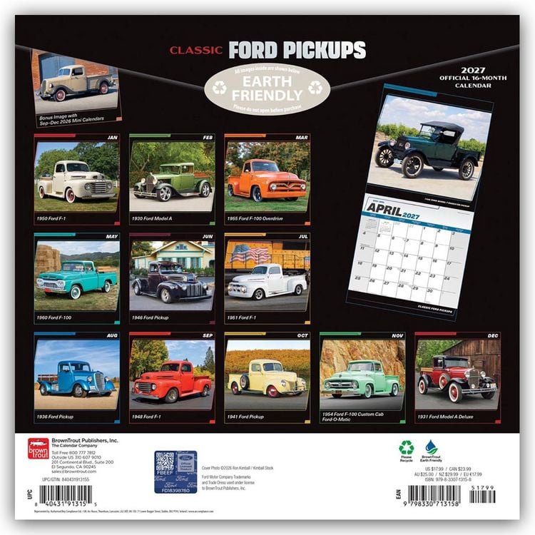 Produktbild: Classic Ford Pickups 2027 &ndash; 16-Monatskalender