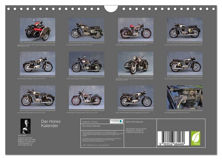 Produktbild: Der Horex Kalender (Wandkalender 2026 DIN A4 quer), CALVENDO Monatskalender
