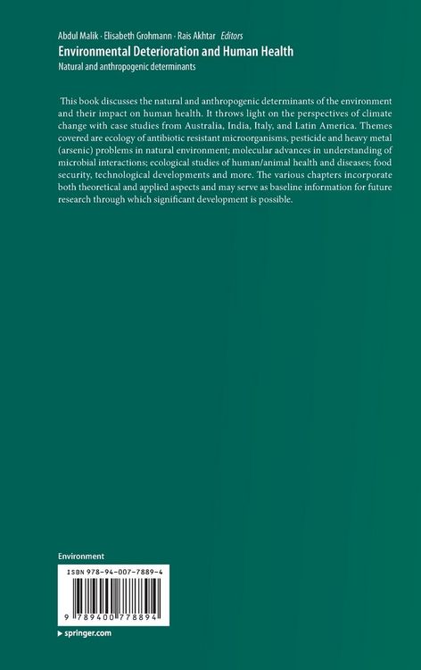 Produktbild: Environmental Deterioration and Human Health