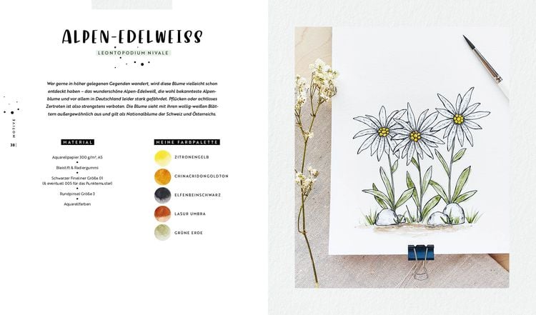 Produktbild: Watercolor &ndash; Florale Motive around the world: von heimisch bis exotisch