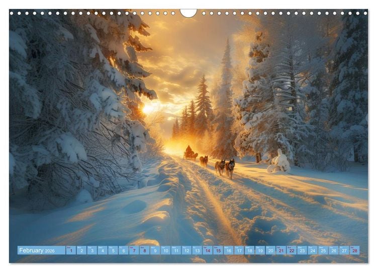 Produktbild: Sled Dogs - the Dream of Running (Wall Calendar 2026 DIN A3 landscape), CALVENDO 12 Month Wall Calendar