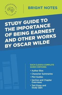 Produktbild: Study Guide to The Important of Being Earnest and Other Works by Oscar Wilde
