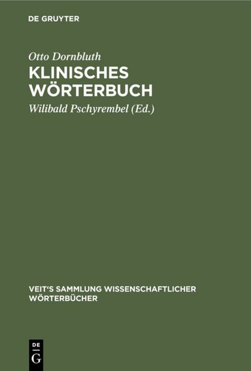 Produktbild: Klinisches W&ouml;rterbuch