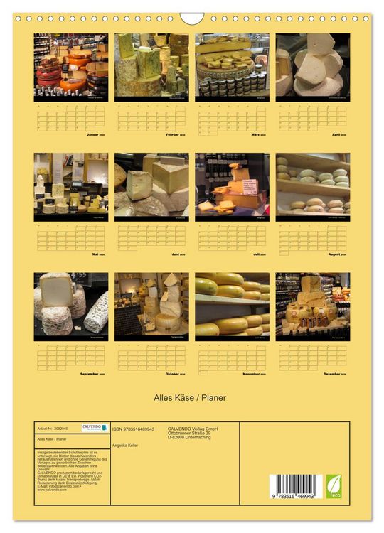 Produktbild: Alles K&auml;se / Planer (Wandkalender 2026 DIN A3 hoch), CALVENDO Monatskalender