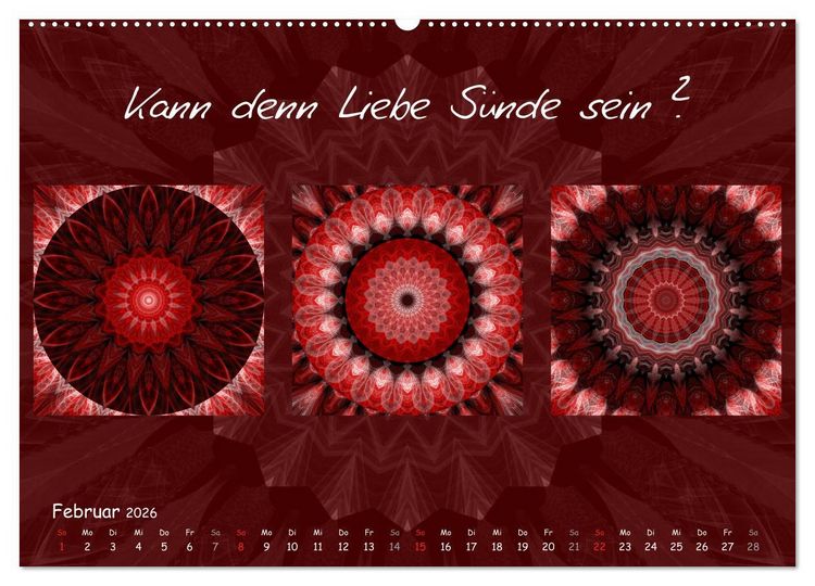 Produktbild: Mandala Trilogien (hochwertiger Premium Wandkalender 2026 DIN A2 quer), Kunstdruck in Hochglanz