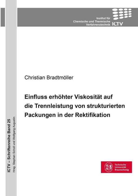 Produktbild: Einfluss erh&ouml;hter Viskosit&auml;t auf die Trennleistung von strukturierten Packungen in der Rektifikation