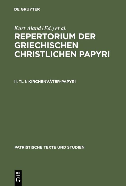 Produktbild: Kirchenv&auml;ter-Papyri