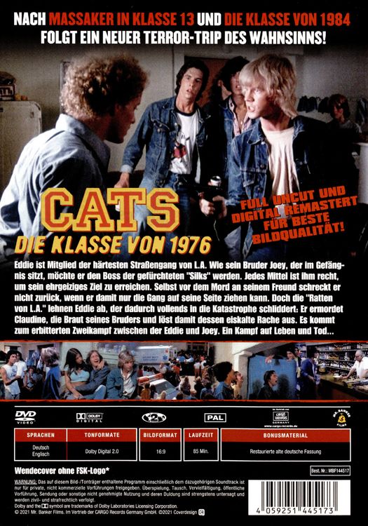Produktbild: CATS - Die Klasse von 1976 (uncut/Digital remastered)