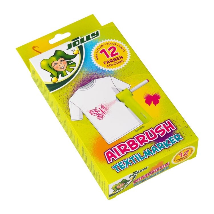 Produktbild: JOLLY Filzstifte Airbrush Textilmarker Nachf&uuml;llung, 12er Set