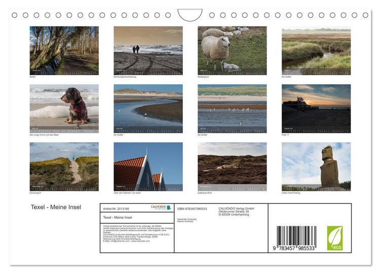 Produktbild: Texel - Meine Insel (Wandkalender 2026 DIN A4 quer), CALVENDO Monatskalender