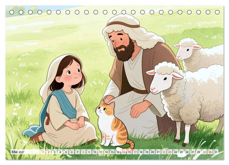 Produktbild: Luna, Minka und die Bibel (Tischkalender 2027 DIN A5 quer), CALVENDO Monatskalender