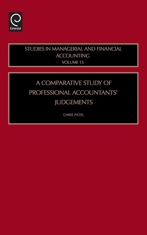 Produktbild: Comparative Study of Professional Accountants Judgements