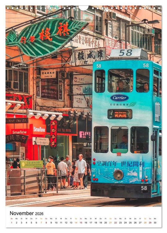 Produktbild: Hongkong Street live (Wandkalender 2026 DIN A3 hoch), CALVENDO Monatskalender