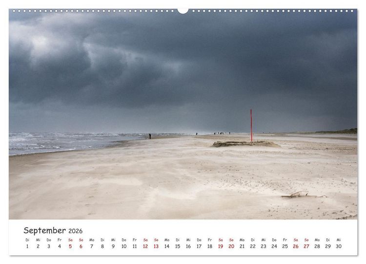 Produktbild: Nordsee, Meer, Strand und Wind (Wandkalender 2026 DIN A2 quer), CALVENDO Monatskalender