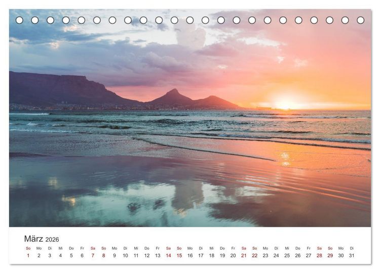 Produktbild: Kapstadt - Die bezaubernde Stadt am Kap der guten Hoffnung. (Tischkalender 2026 DIN A5 quer), CALVENDO Monatskalender