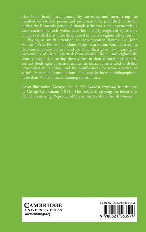 Produktbild: British Satire and the Politics of Style, 1789 1832