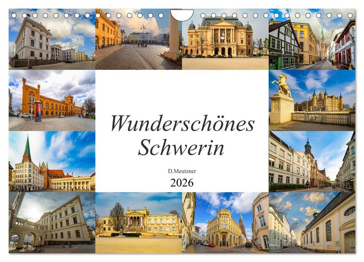 Produktbild: Wundersch&ouml;nes Schwerin (Wandkalender 2026 DIN A4 quer), CALVENDO Monatskalender