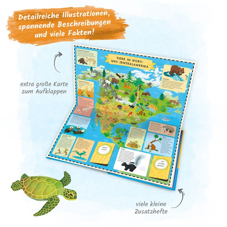 Produktbild: Tr&ouml;tsch Kinderatlas Das gro&szlig;e Entdeckerbuch Atlas der Tiere