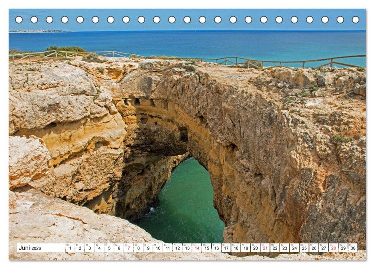 Produktbild: Portugal - Die Algarve vom Cabo de Sao Vicente bis Tavira (Tischkalender 2026 DIN A5 quer), CALVENDO Monatskalender
