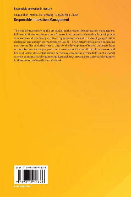 Produktbild: Responsible Innovation Management