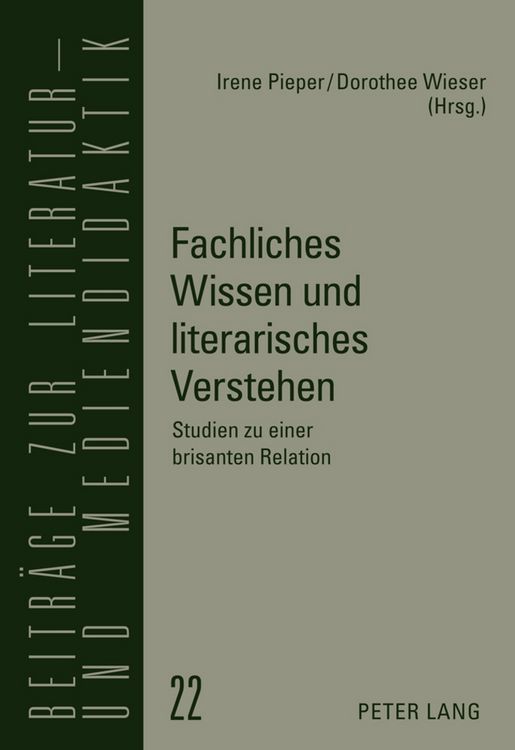 Produktbild: Fachliches Wissen und literarisches Verstehen
