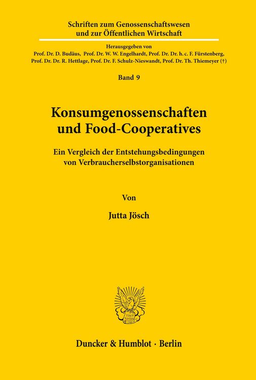 Produktbild: Konsumgenossenschaften und Food-Cooperatives.