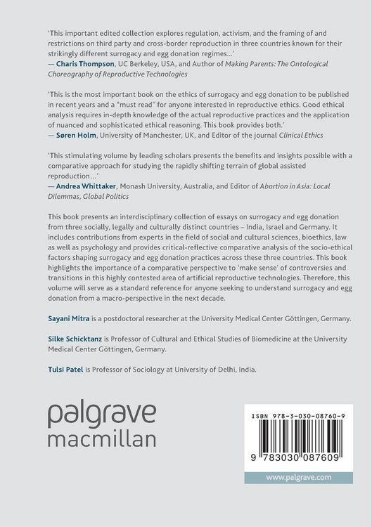 Produktbild: Cross-Cultural Comparisons on Surrogacy and Egg Donation