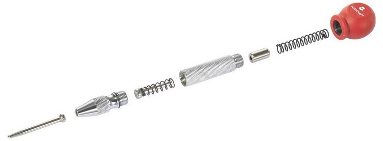 Produktbild: TOOLCRAFT Automatik-K&ouml;rner mit Spitze TO-10179732 (&Oslash; x L) 1.6cm x 12.7cm