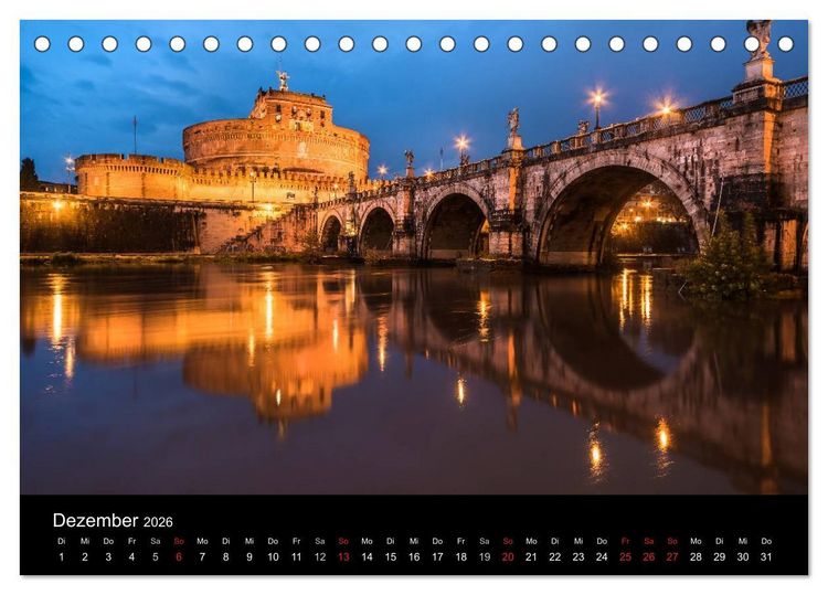 Produktbild: Rom - Impressionen aus der ewigen Stadt (Tischkalender 2026 DIN A5 quer), CALVENDO Monatskalender
