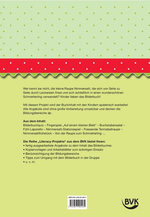 Produktbild: Literacy-Projekt zum Bilderbuch Die kleine Raupe Nimmersatt