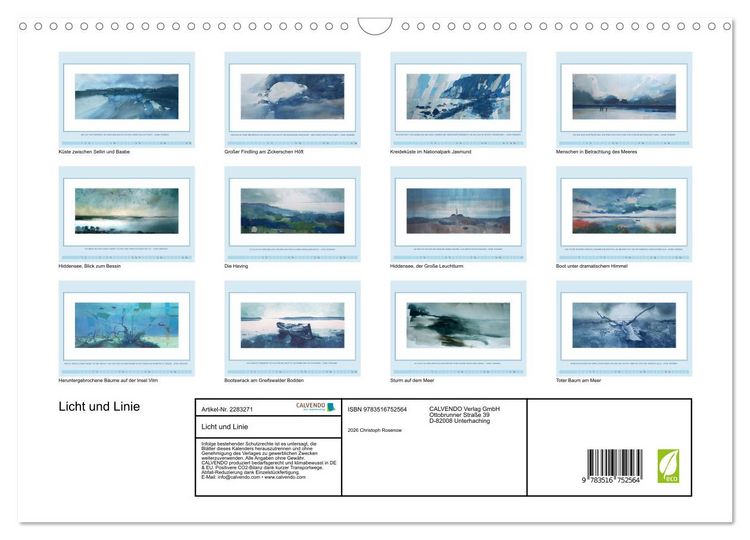 Produktbild: Licht und Linie (Wandkalender 2027 DIN A3 quer), CALVENDO Monatskalender