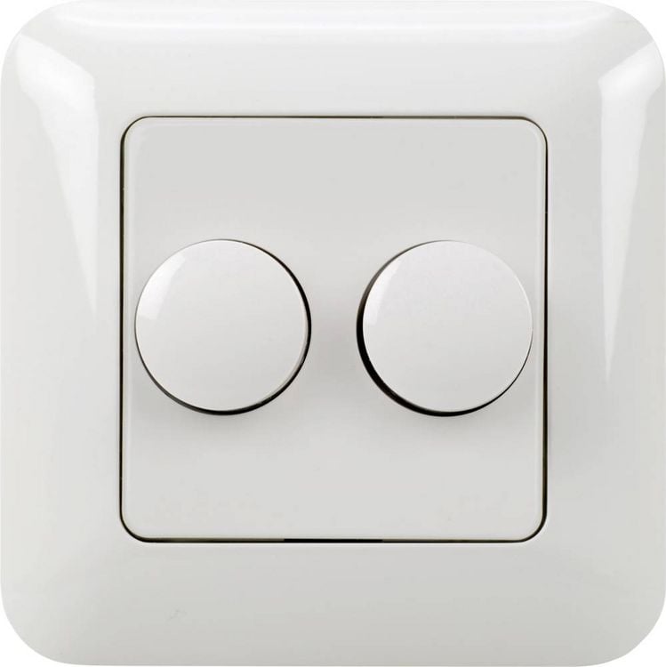 Produktbild: Ehmann 4260c0701 Unterputz Dimmer Geeignet f&uuml;r Leuchtmittel: LED-Lampe, Gl&uuml;hlampe, Halogenlampe Wei&szlig;