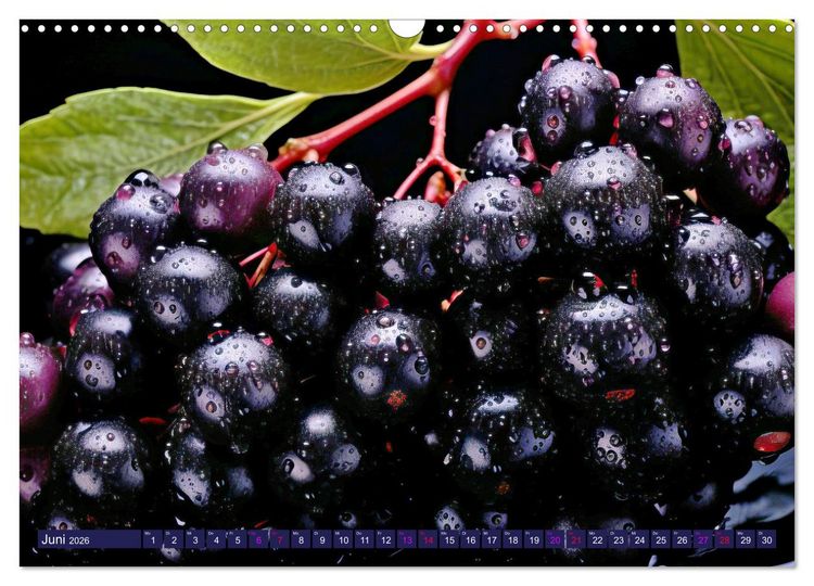 Produktbild: BLAU - Gem&uuml;se und Obst - Farbexplosion (Wandkalender 2026 DIN A3 quer), CALVENDO Monatskalender
