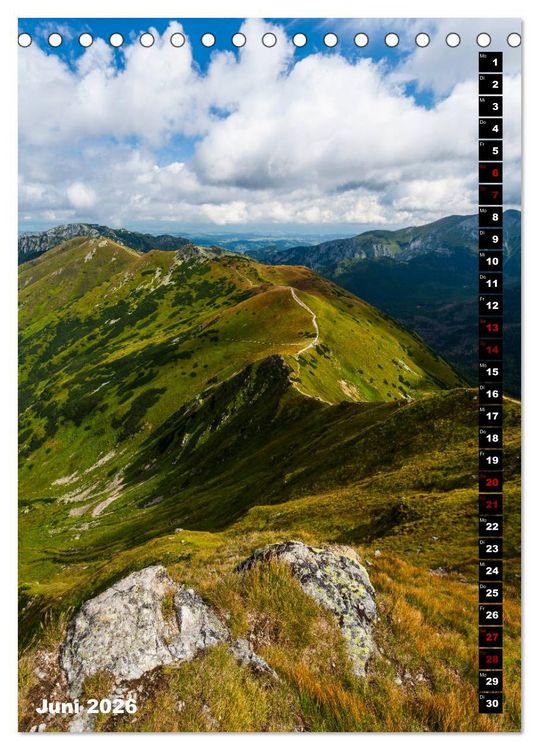 Produktbild: Impressionen aus der Tatra (Tischkalender 2026 DIN A5 hoch), CALVENDO Monatskalender
