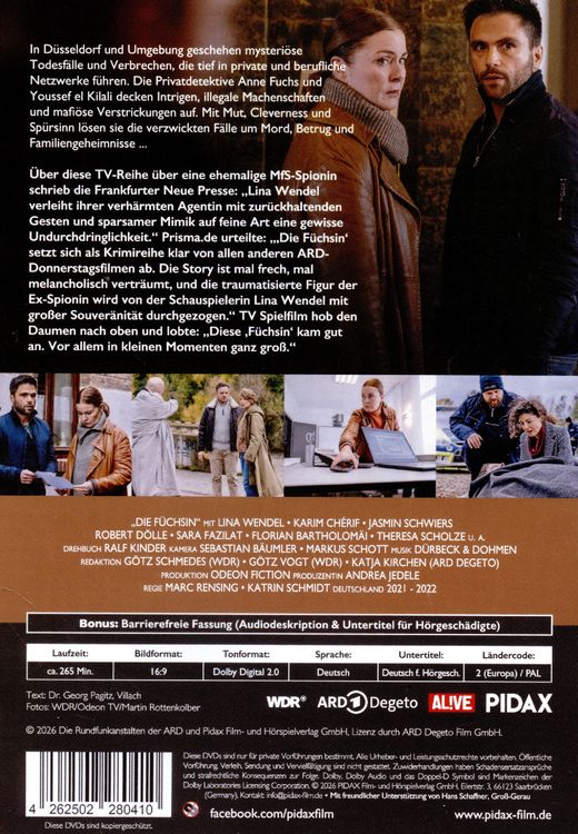 Produktbild: Die F&uuml;chsin, Vol. 3 / Drei Spielfilmfolgen der spannenden Krimireihe mit Lina Wendel [2 DVDs]