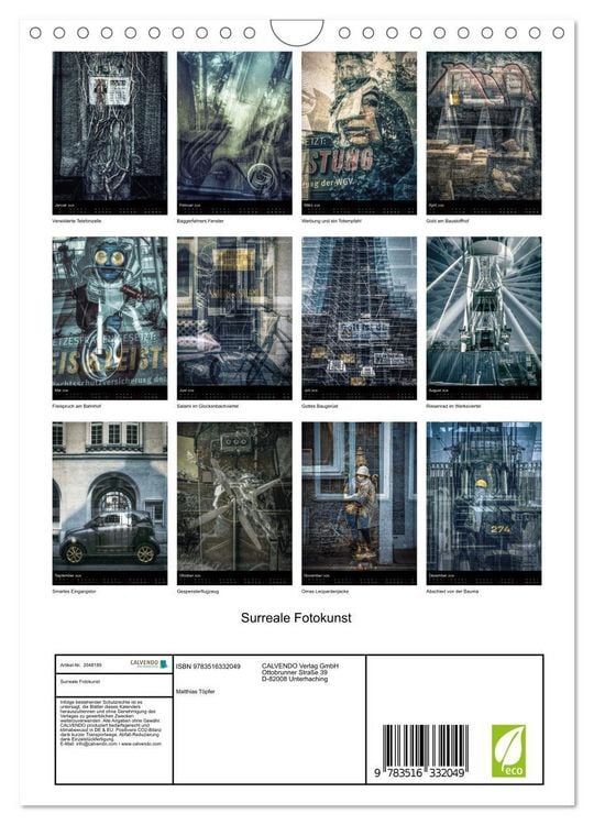 Produktbild: Surreale Fotokunst (Wandkalender 2026 DIN A4 hoch), CALVENDO Monatskalender