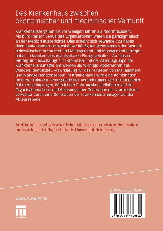 Produktbild: Das Krankenhaus zwischen &ouml;konomischer und medizinischer Vernunft