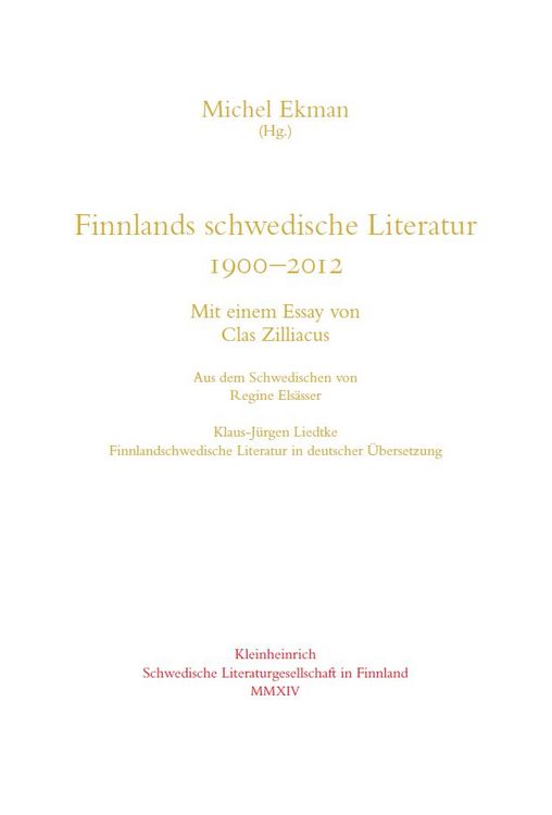 Produktbild: Finnlands schwedische Literatur 1900-2012