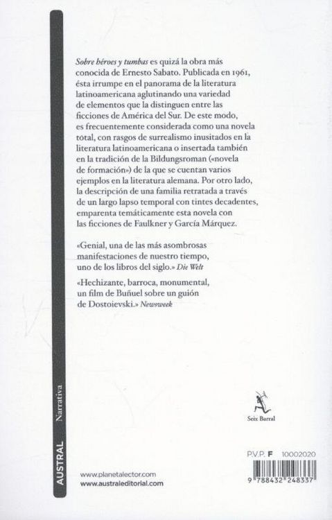 Produktbild: Sobre h&eacute;roes y tumbas