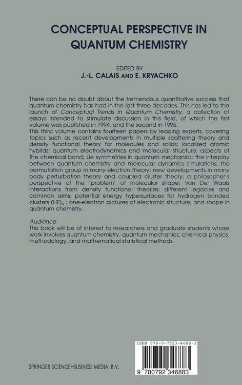Produktbild: Conceptual Perspectives in Quantum Chemistry