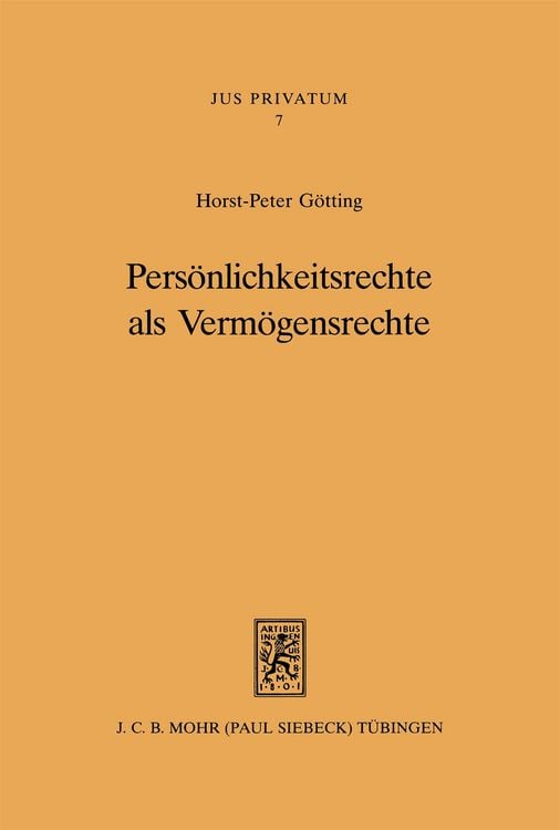 Produktbild: Pers&ouml;nlichkeitsrechte als Verm&ouml;gensrechte