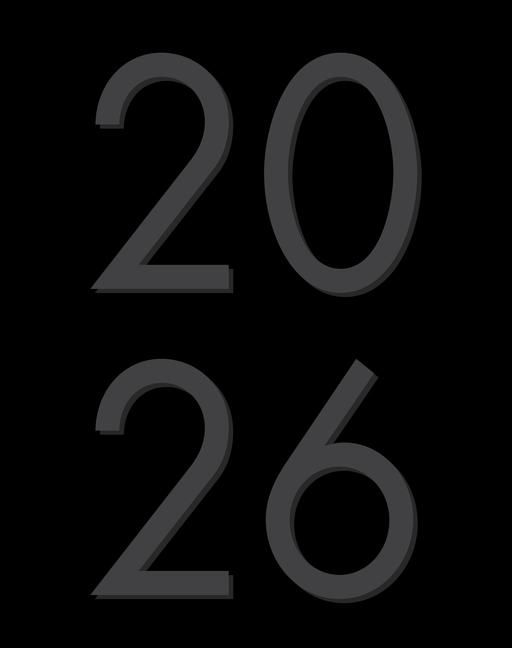Produktbild: Basic Black 2026 7.5 X 9.5 Booklet Monthly Planner