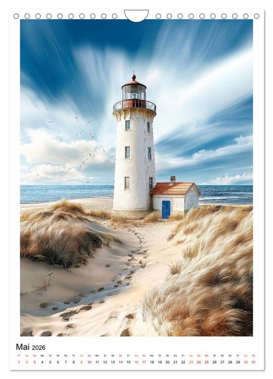 Produktbild: D&auml;nemark - Wellen, Wind, Lebensgef&uuml;hl (Wandkalender 2026 DIN A4 hoch), CALVENDO Monatskalender