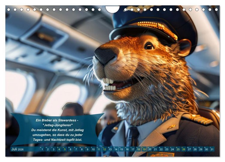 Produktbild: Tierisch lustige Stewardessen (Wandkalender 2026 DIN A4 quer), CALVENDO Monatskalender