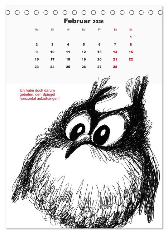 Produktbild: Vor dem Spiegel 2026 (Tischkalender 2026 DIN A5 hoch), CALVENDO Monatskalender