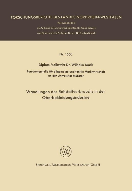 Produktbild: Wandlungen des Rohstoffverbrauchs in der Oberbekleidungsindustrie