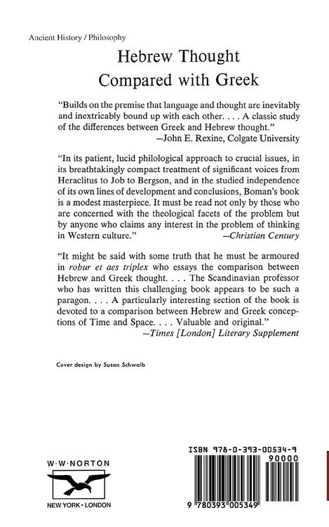 Produktbild: Hebrew Thought Compared with Greek