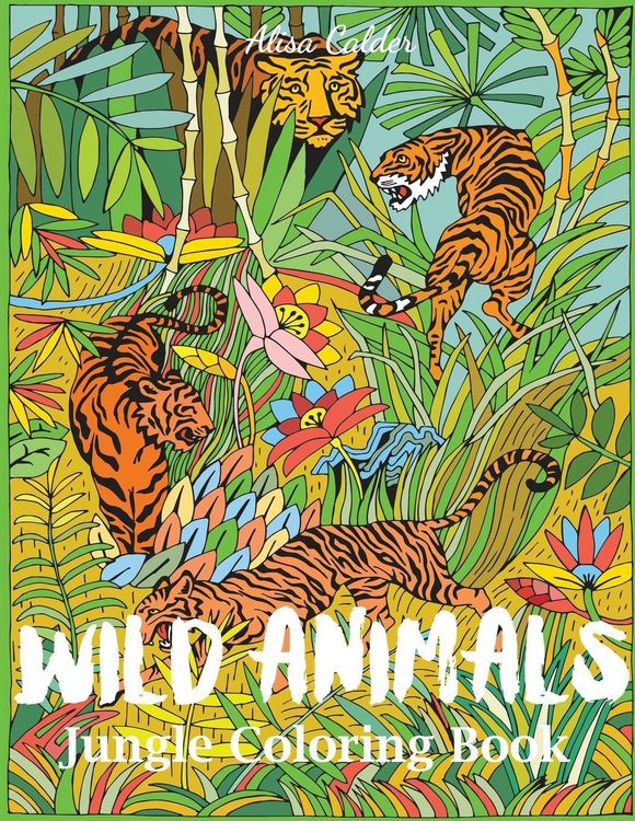 Produktbild: Wild Animals Jungle Coloring Book